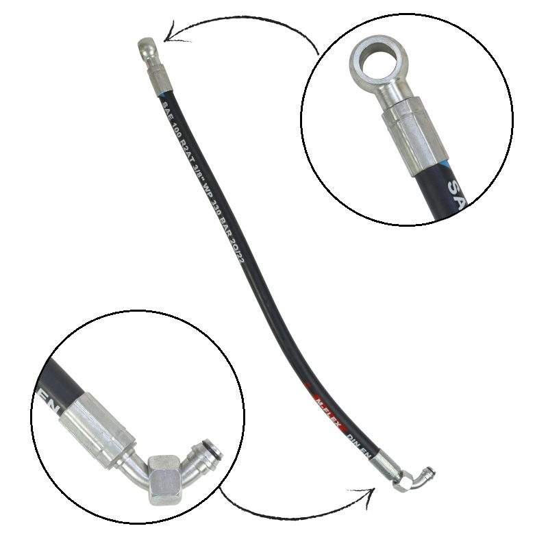 Przewód hydrauliczny DN10 330bar kolano DKOL 90 DN10 M18X1.5 12L/ oczko RNM DN10 D18 L-550mm DN10-2SN PZL-HYDRAL - Image 3