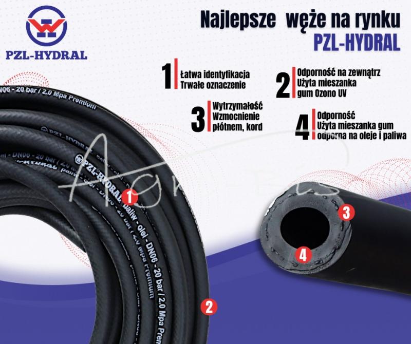 Wąż do paliw olei DN06 FI-6.3 20 bar 2.0 Mpa Premium HYDRAL sprzedawany na metry - Image 2