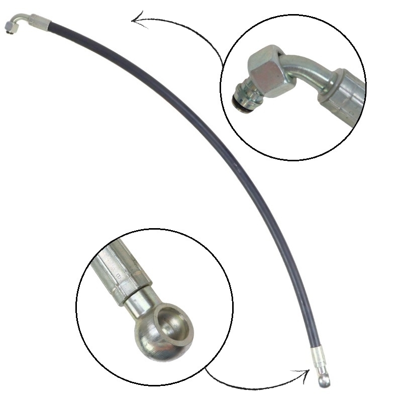 Przewód hydrauliczny DN10 330bar kolano DKOL 90 DN10 M18X1.5 12L / oczko RNM DN10 D18 L-800mm DN10-2SN PZL-HYDRAL - Image 2