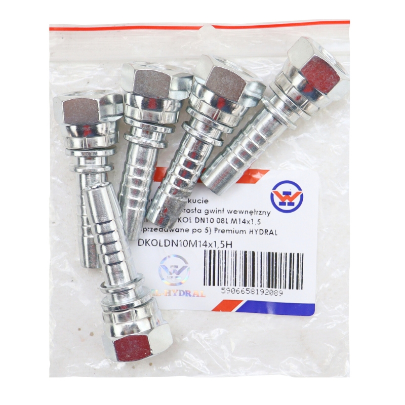Końcówka zakucie metryczna prosta gwint wewnętrzny DKOL DN10 08L M14x1,5 (sprzedawane po 5) Premium Premium PZL HYDRAL widoczna cena za 1 szt - Image 4
