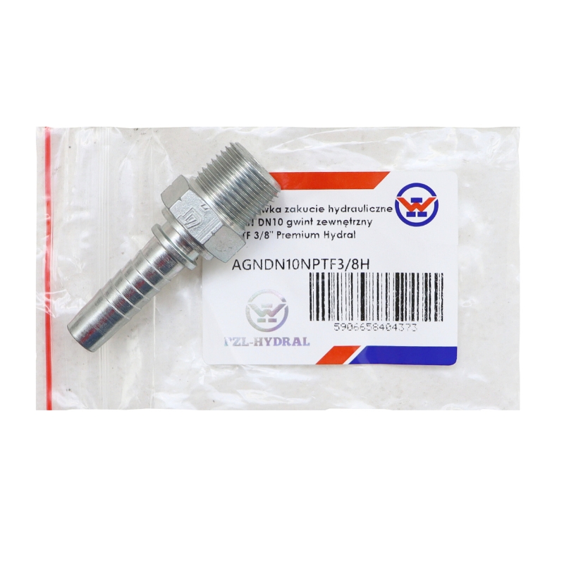 Końcówka zakucie hydrauliczne AGN DN10 NPTF 3/8" gwint zewnętrzny Premium PZL HYDRAL - Image 4
