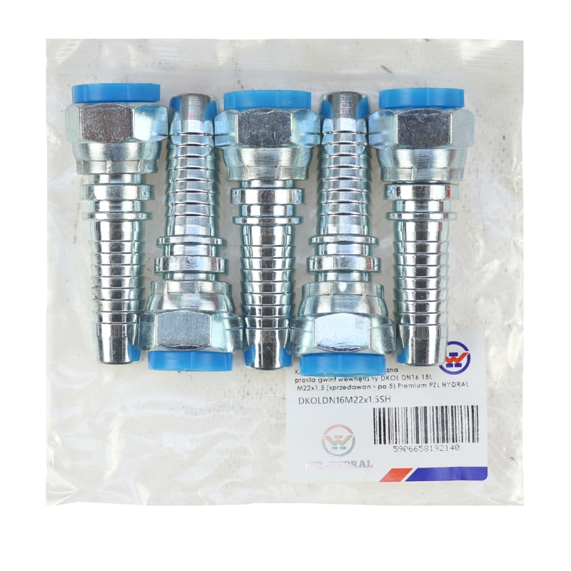 Końcówka zakucie metryczna prosta gwint wewnętrzny DKOL DN16 15L M22x1,5 (sprzedawane po 5) Premium PZL HYDRAL widoczna cena za 1 szt - Image 4