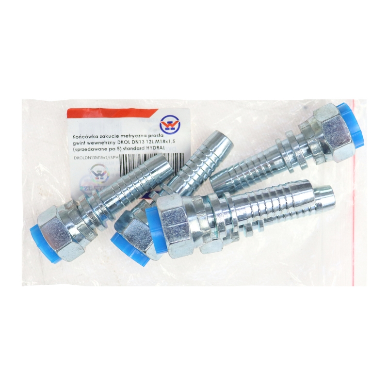 Końcówka zakucie metryczna prosta gwint wewnętrzny DKOL DN13 12L M18x1,5 (sprzedawane po 5) standard HYDRAL widoczna cena za 1 szt - Image 4