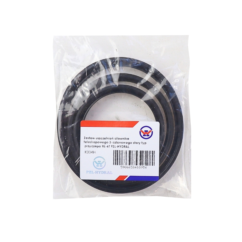 Zestaw uszczelnień siłownika teleskopowego 3-członowego stary typ przyczepa HL-6T PZL-HYDRAL - Image 3