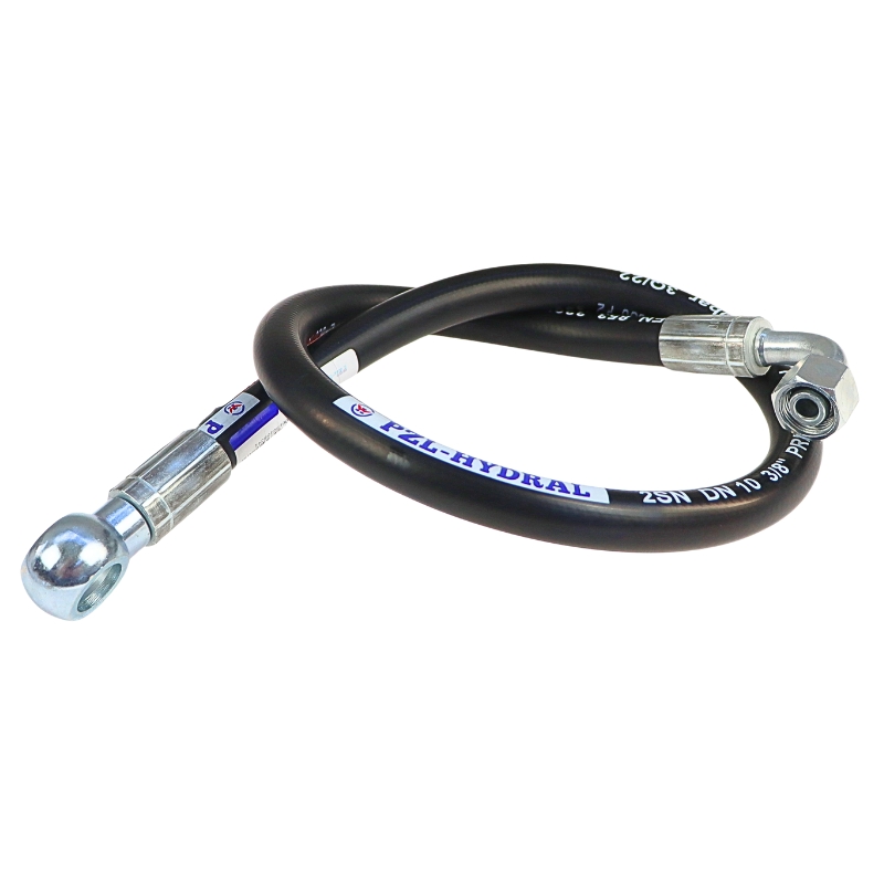 Przewód hydrauliczny DN10 330bar kolano DKOL 90 DN10 M18X1.5 12L / oczko RNM DN10 D18 L-850mm DN10-2SN PZL-HYDRAL - Image 2